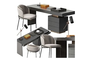 design home office furniture, cad models and 3d renderings