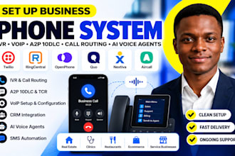 setup twilio IVR voip ringcentral nextiva openphone quo and a2p 10dlc systems