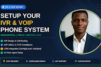 setup ivr twilio voip ringcentral a2p 10dlc phone system opunphone