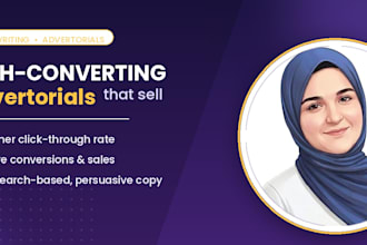 write high converting, research backed quality advertorials