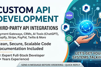 develop a custom API or third party API integration