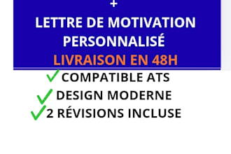 créer votre CV professionnel ats en 48h