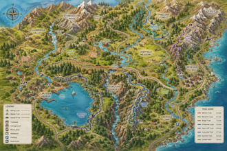 design recycling route, bike trail, race route and custom vector map