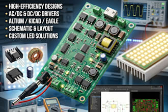 design led driver pcb, power electronics and led circuits