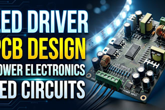design led driver pcb, power electronics and led circuits
