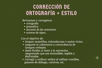 do spanish text editing and proofreading