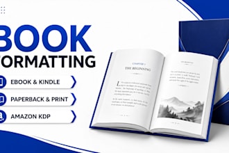 do book formatting, amazon kindle ebook formatting, manuscript formatting