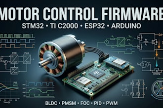 develop motor controller firmware for stm32 ti c2000 arduino anfd esp32