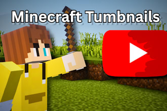 design eye catching minecraft and youtube gaming thumbnails