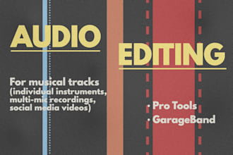 edit audio tracks to be used in music