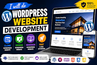 do wordpress website development, clone, design, redesign wordpress website