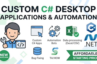 develop custom c sharp desktop applications and automation tools