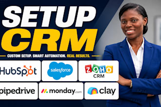 setup hubspot CRM salesforce zoho CRM pipedrive monday com clay crm