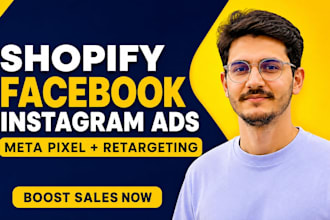 setup shopify facebook instagram ads meta pixel, retargeting for ecommerce sales