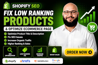 fix low ranking products shopify product SEO and optimize ecommerce page