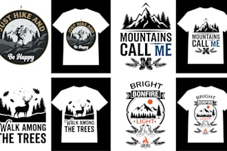 unique hiking t shirt design for amazon pod store