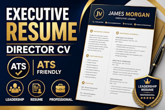 write ats executive resume and leadership CV