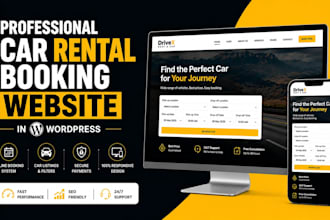 design a professional car rental booking website in wordpress