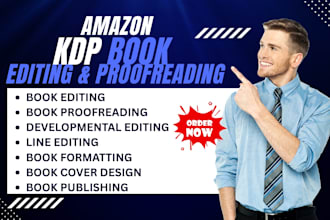amazon kdp book edting,book editor,manuscript e diting,copy editing,proofreading