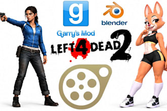 port or create garrys mod skin player model and left 4 dead 2 l4d2 model