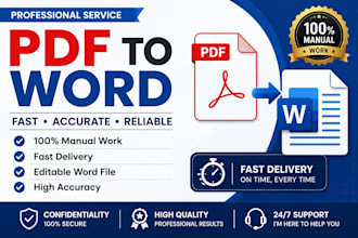 convert PDF to word manually