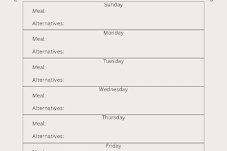 create a personalized weekly meal plan
