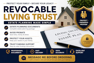 draft a revocable living trust family trust estate plan will trust documents