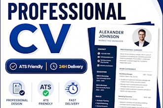 design a professional CV and resume for students in 24 hours