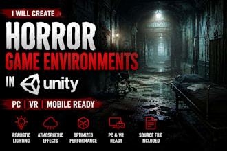 create horror game environments in unity for PC, VR and mobile