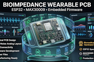 design bioimpedance wearable using esp32 sensors with max3009 and firmware