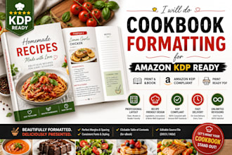 do recipe book and cookbook formatting for KDP