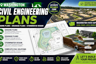washington civil engineering plan grading plans drainage plans stormwater design