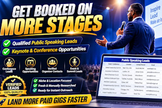 generate qualified public speaking leads for keynote and conference bookings