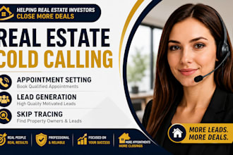 do real estate cold calling, appointment setting, lead generation skip tracing