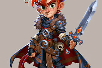 design 2d game character illustration