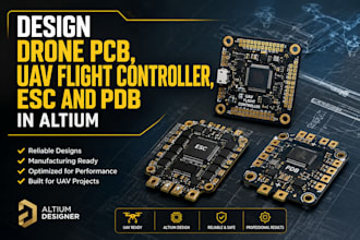 design drone pcb, uav flight controller, esc and pdb in altium