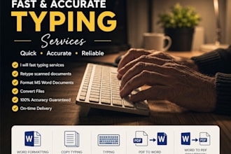 fast typing, retype scanned documents into editable word, format ms word files