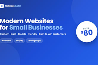 design and build a modern, responsive website for your small business