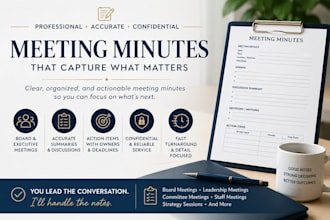 minutes, executive summaries, and action items for your meetings