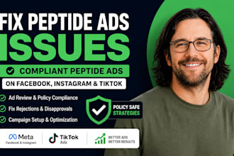 fix peptide ads issues, compliant peptide ads on facebook instagram and tiktok