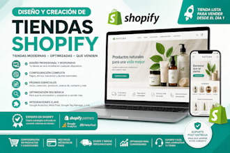 diseño y configuro tu tienda shopify lista para vender