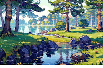 create 8bit 16bit pixel art background landscape scene tileset tilemap rpg game