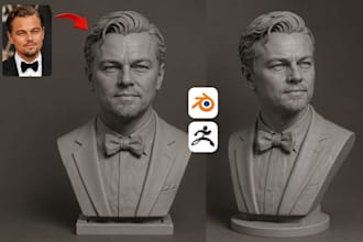 sculpt realistic 3d head bust 3d face model 3d bust face sculpting stl 3d print