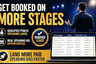 provide qualified public speaking leads and booked speaking gigs for you