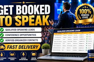 provide qualified public speaking leads and booked speaking gigs