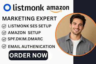 setup listmonk installation amazon ses setup docker postgresql dkim dmarc