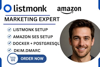 setup listmonk installation amazon ses setup docker postgresql dkim dmarc