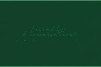 record a conversational indian voice over