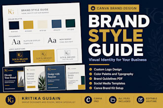 design a canva brand style guide and visual identity for your business