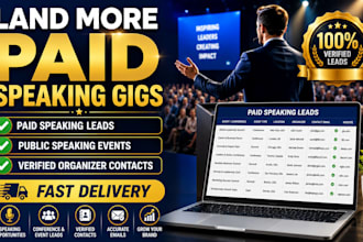 generate paid speaking leads and public speaking event leads